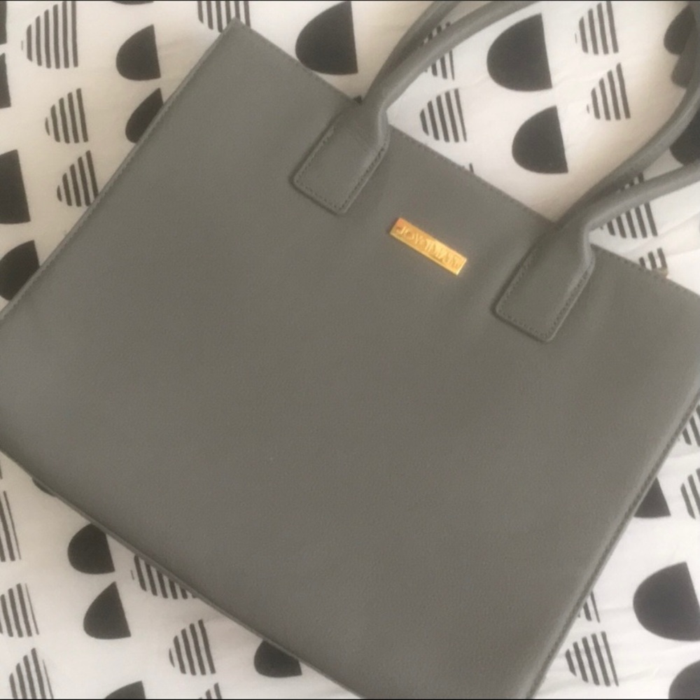 Gray Joy & Inman Laptop Bag Purse Lots of Pockets